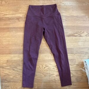 Prana maroon, ribbed, medium leggings
